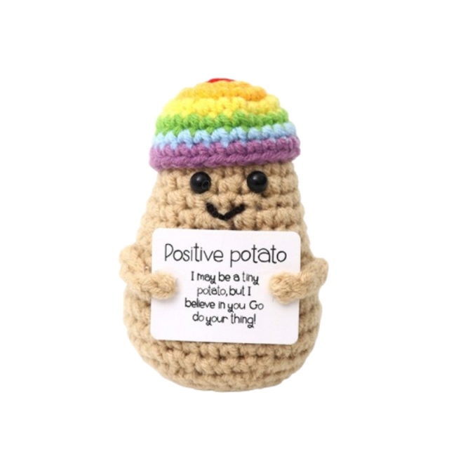 Mini Funny Handmade Knitted Positive Potato