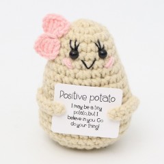 Mini Funny Handmade Knitted Positive Potato