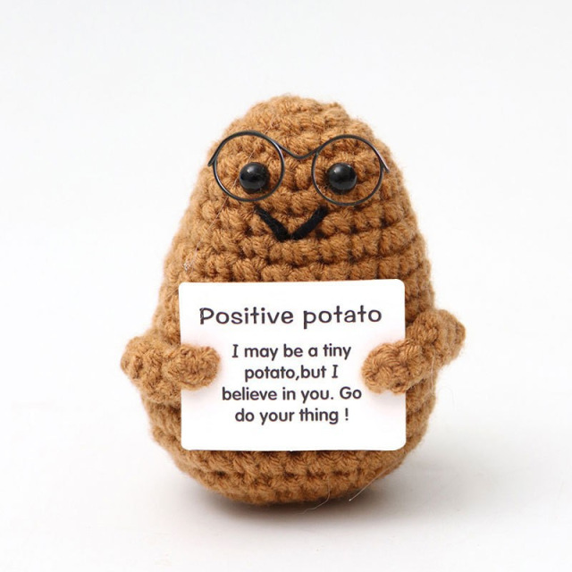 Mini Funny Handmade Knitted Positive Potato