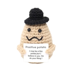 Mini Funny Handmade Knitted Positive Potato
