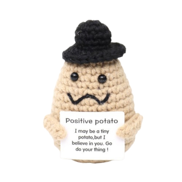 Mini Funny Handmade Knitted Positive Potato