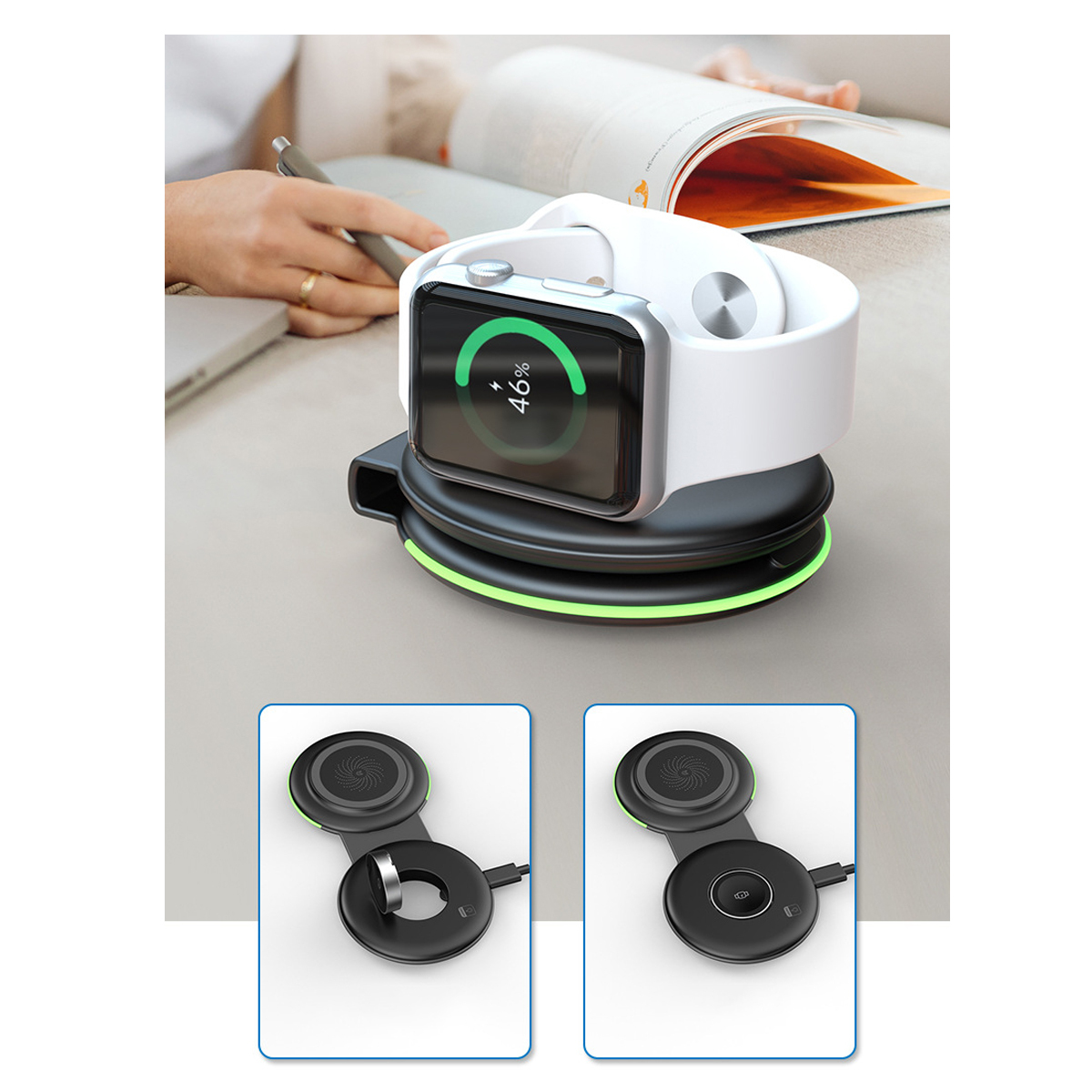 2-In-1 Foldable Wireless Charger
