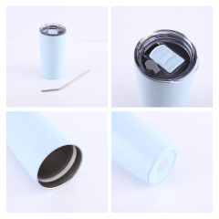 20oz Stainless Steel Tumbler With Lid And Straw