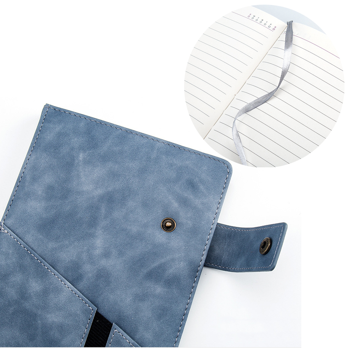 A5 Lined Leather Journal Notebook