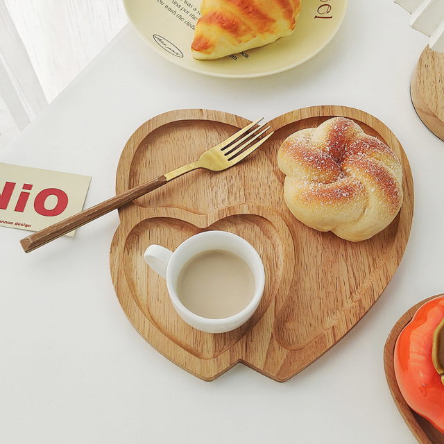 Heart Shaped Wood Tray