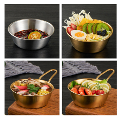 Stainless Steel Camping Bowl With Handle