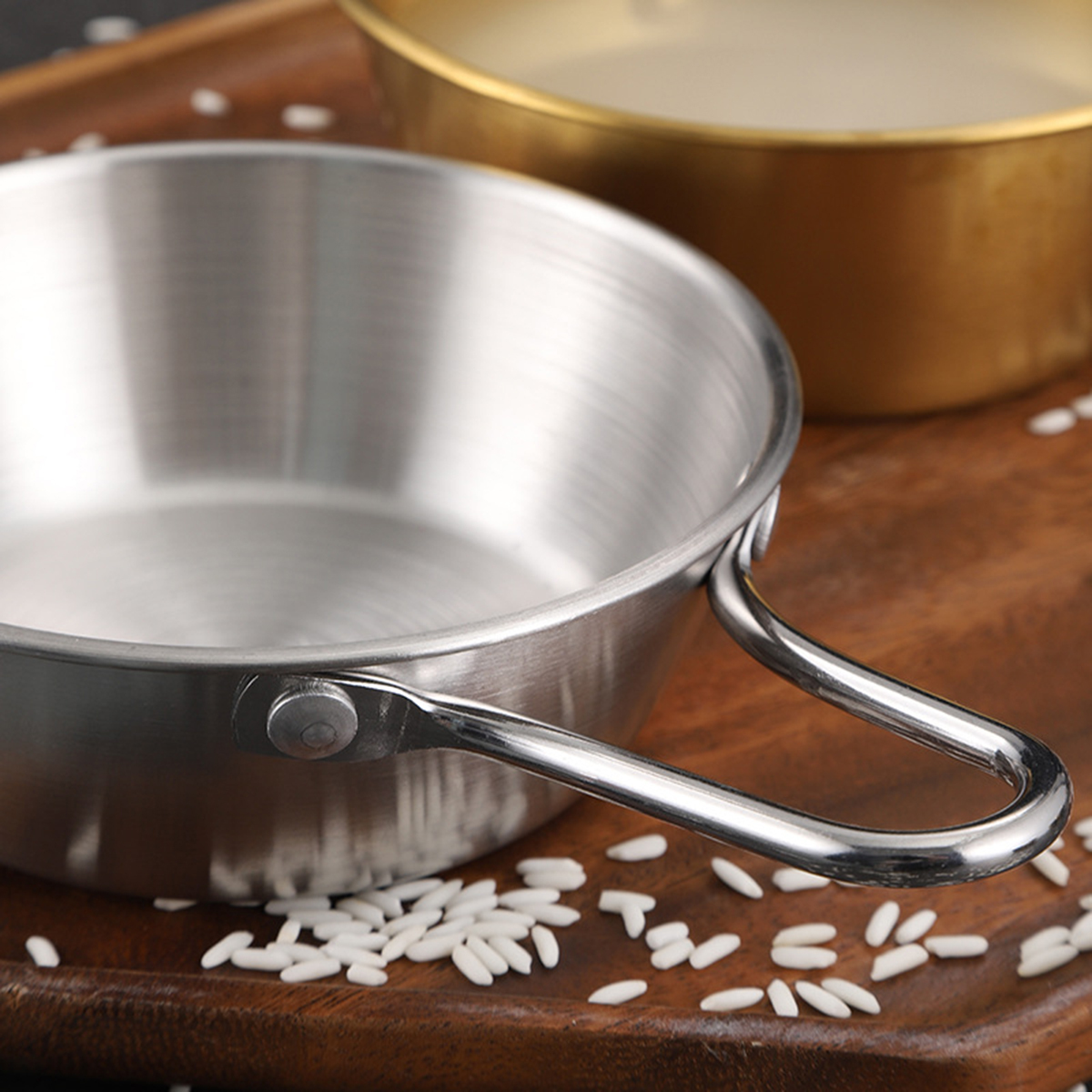 Stainless Steel Camping Bowl With Handle