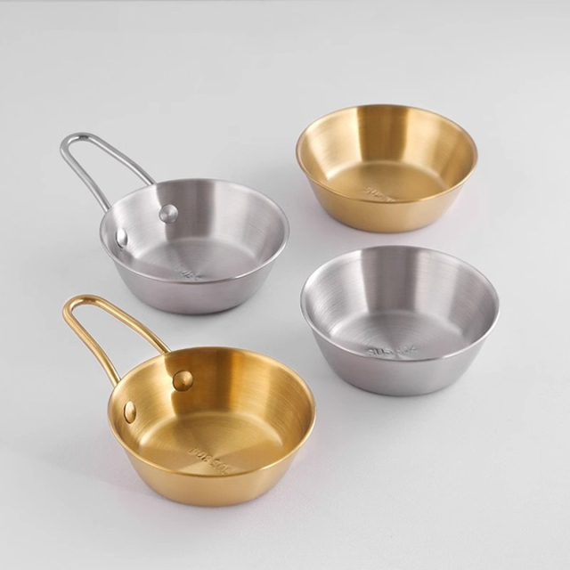 Stainless Steel Camping Bowl With Handle