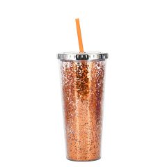 24oz Glam Glitter Tumblers with Straw