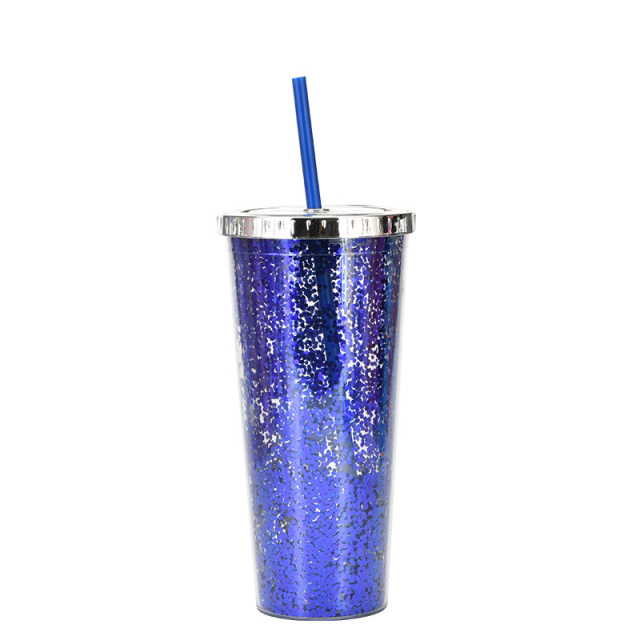 24oz Glam Glitter Tumblers with Straw