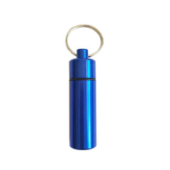 Aluminum Pill Case with Key Chain