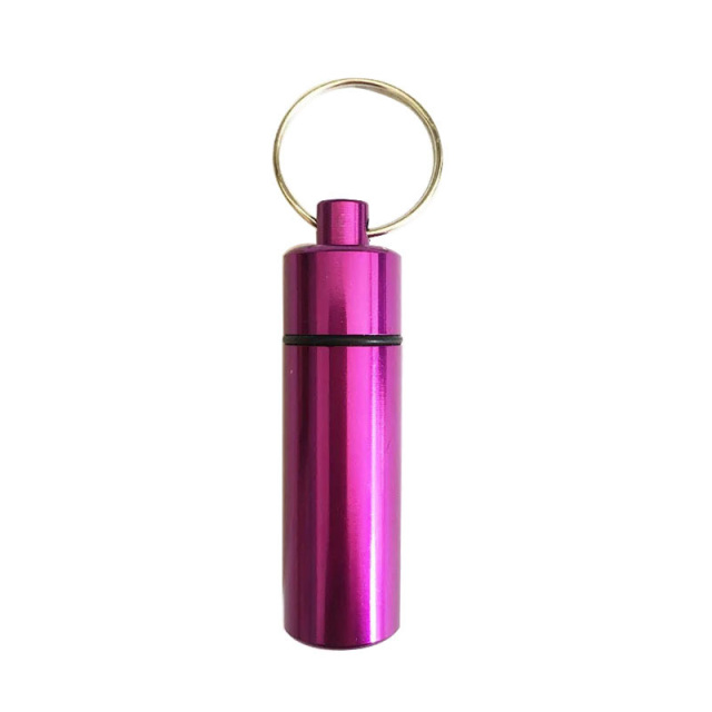 Aluminum Pill Case with Key Chain