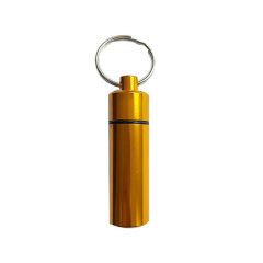 Aluminum Pill Case with Key Chain