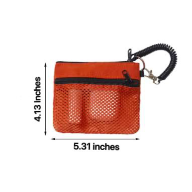 Compact Nylon Mesh Double-Layer Storage Pouch