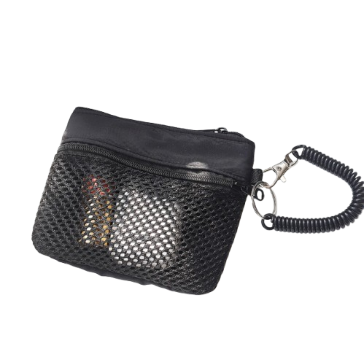 Compact Nylon Mesh Double-Layer Storage Pouch