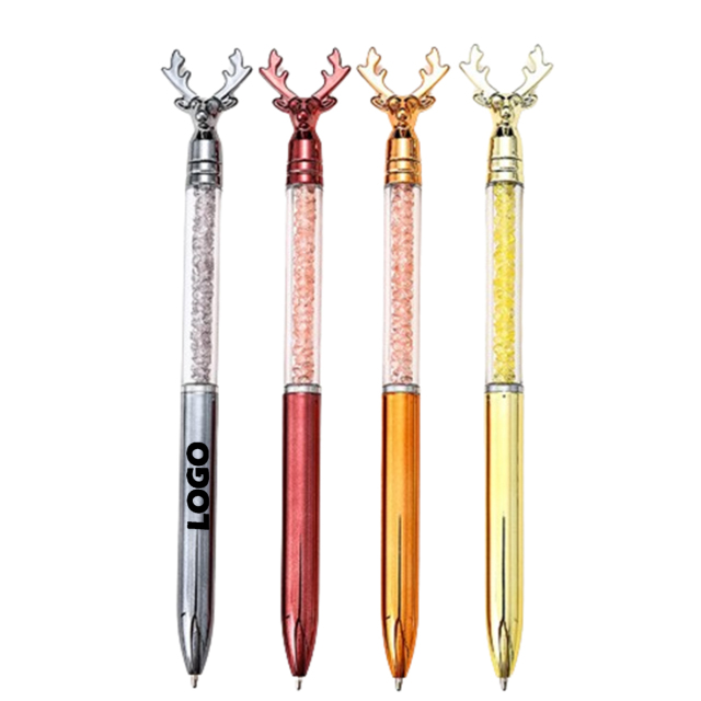 Deer Head Crystal Ballpoint Pen