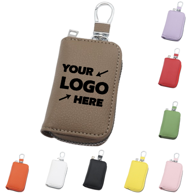 Multicolor Compact Key Holder With Zipper and Hook