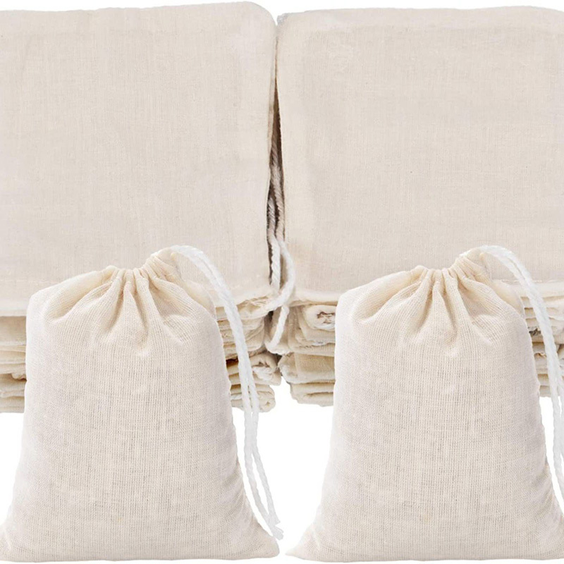 Natural Color Cotton Pouch Bag