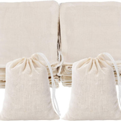 Natural Color Cotton Pouch Bag