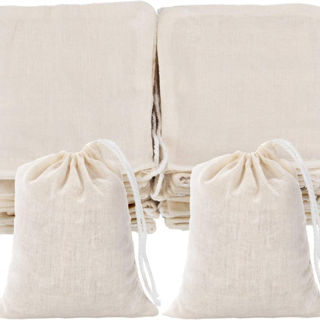 Natural Color Cotton Pouch Bag