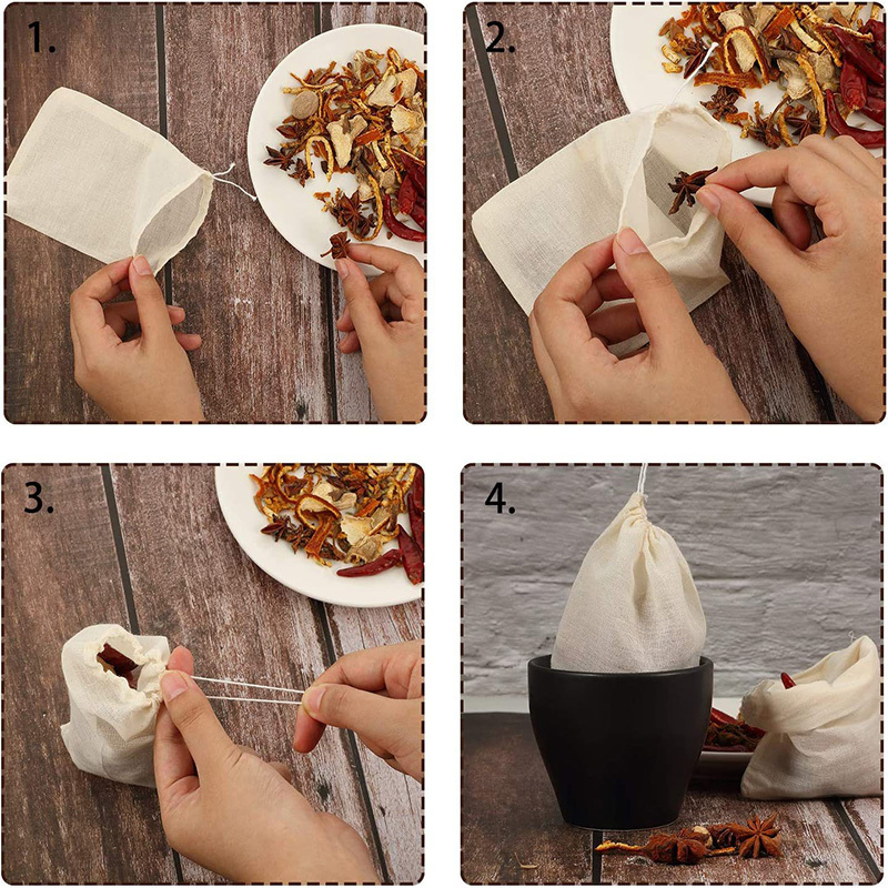 Natural Color Cotton Pouch Bag