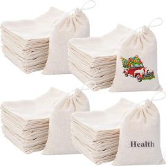 Natural Color Cotton Pouch Bag