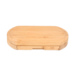 Premium Bamboo Cheese Board Set With Hidden Drawer