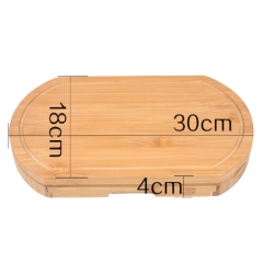 Premium Bamboo Cheese Board Set With Hidden Drawer