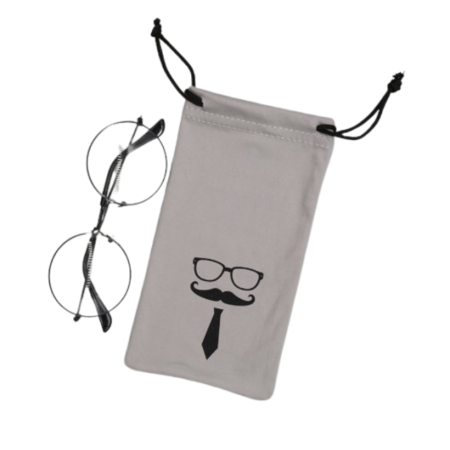 Premium Microfiber Sunglasses Pouch, Solid Color Eyewear Bag