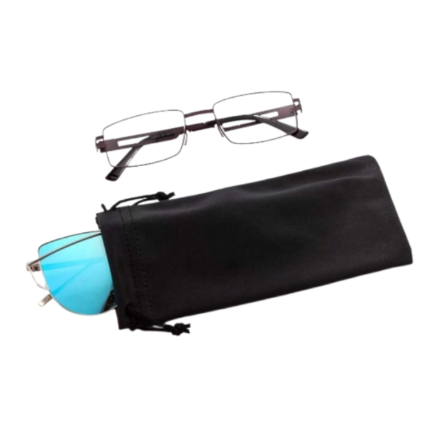 Premium Microfiber Sunglasses Pouch, Solid Color Eyewear Bag