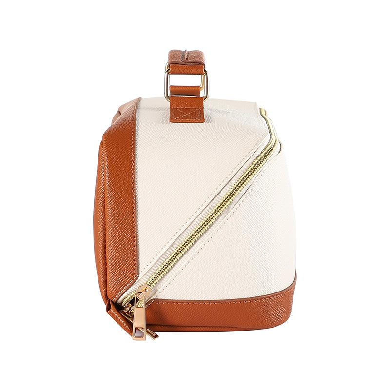 Premium Travel Cosmetic Organizer Bag With Leather Handle
