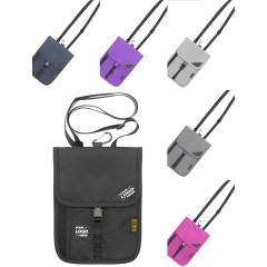 RFID Blocking Travel Neck Wallet With Adjustable Strap