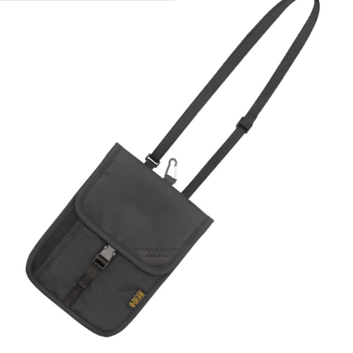 RFID Blocking Travel Neck Wallet With Adjustable Strap