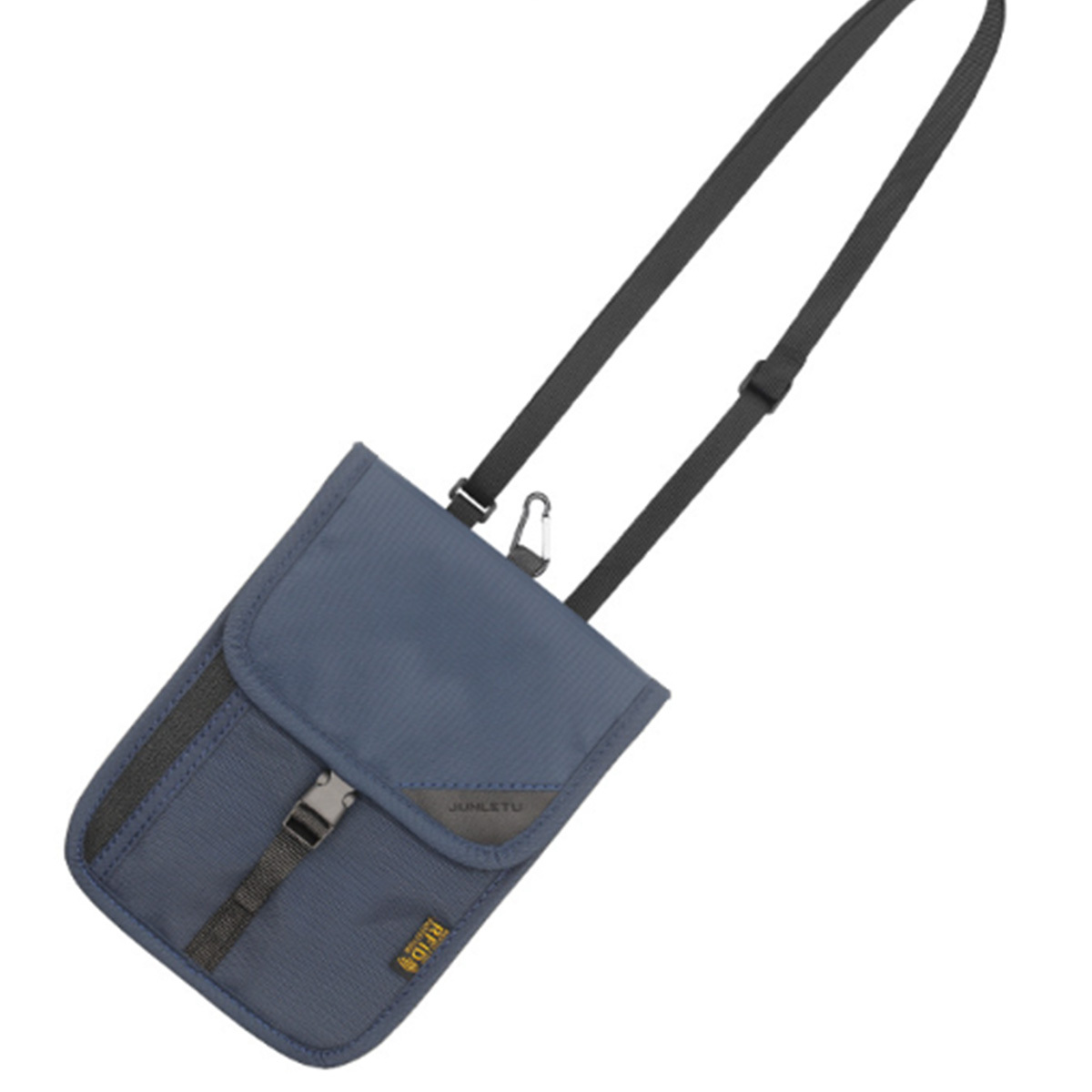 RFID Blocking Travel Neck Wallet With Adjustable Strap