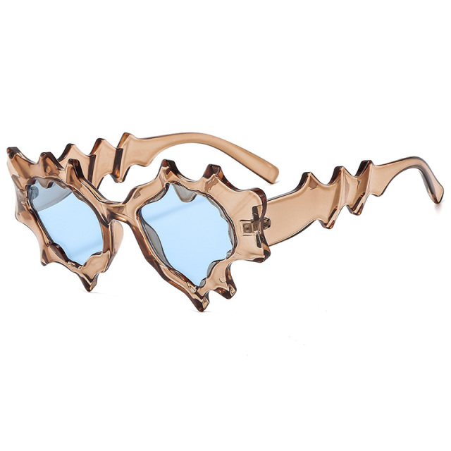 Plastic Irregular Cat Eye Sunglasses