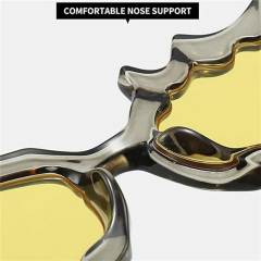 Plastic Irregular Cat Eye Sunglasses