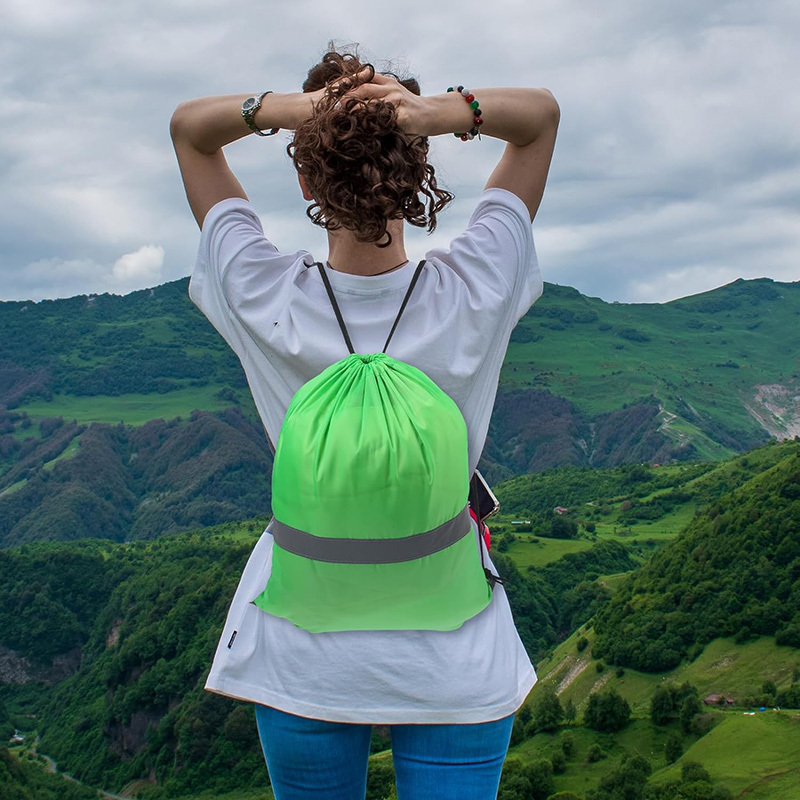 Reflective Strips Cinch Backpack