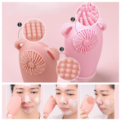 Dispenser Bottle With Shampoo Brush