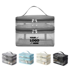 Double Layer Mesh Makeup Bag