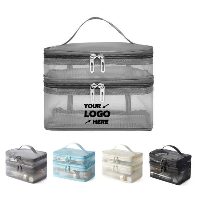 Double Layer Mesh Makeup Bag