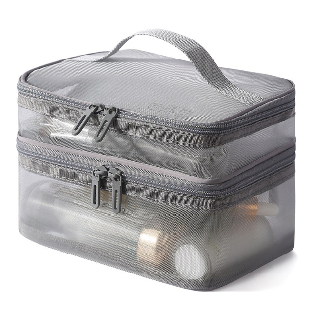 Double Layer Mesh Makeup Bag