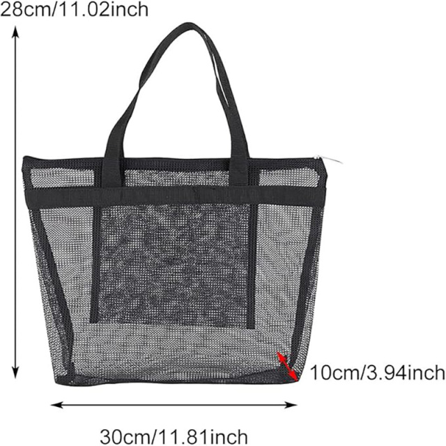 Mesh Beach Bag with Inner Pocket
