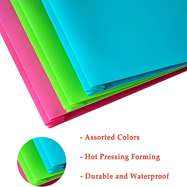 Plastic Folders With 3 Metal