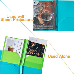 Plastic Folders With 3 Metal