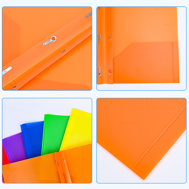 Plastic Folders With 3 Metal