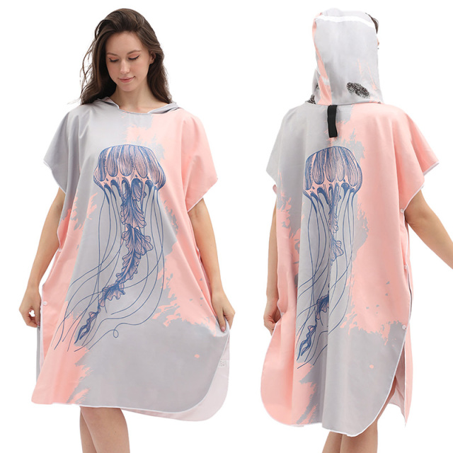Quick Dry Surf Poncho Changing Robe with Hood