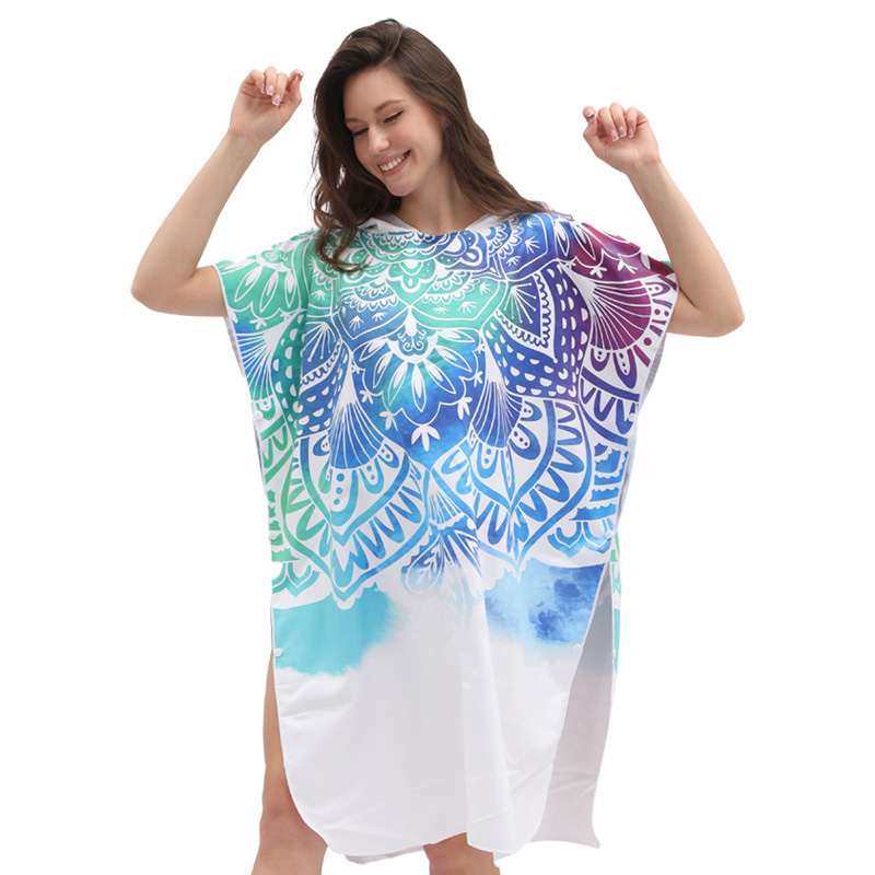 Quick Dry Surf Poncho Changing Robe with Hood
