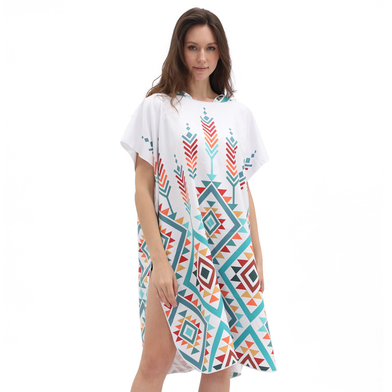 Quick Dry Surf Poncho Changing Robe with Hood