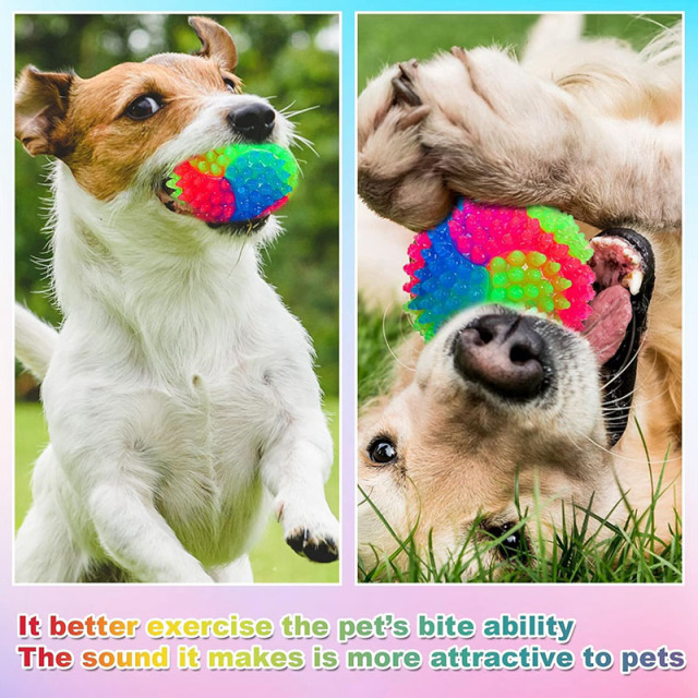 LED Flashing Spike Pet Balls