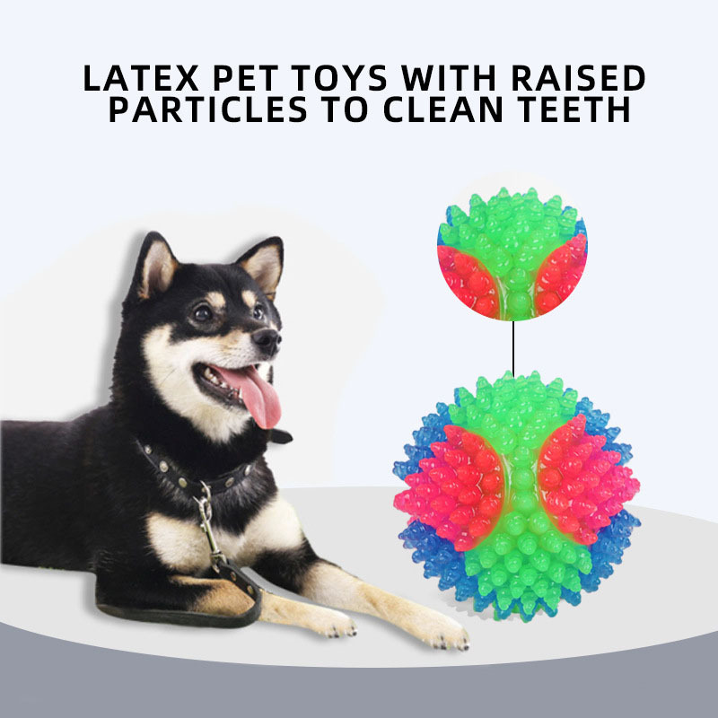 LED Flashing Spike Pet Balls
